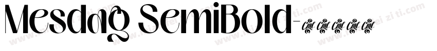 Mesdag SemiBold字体转换